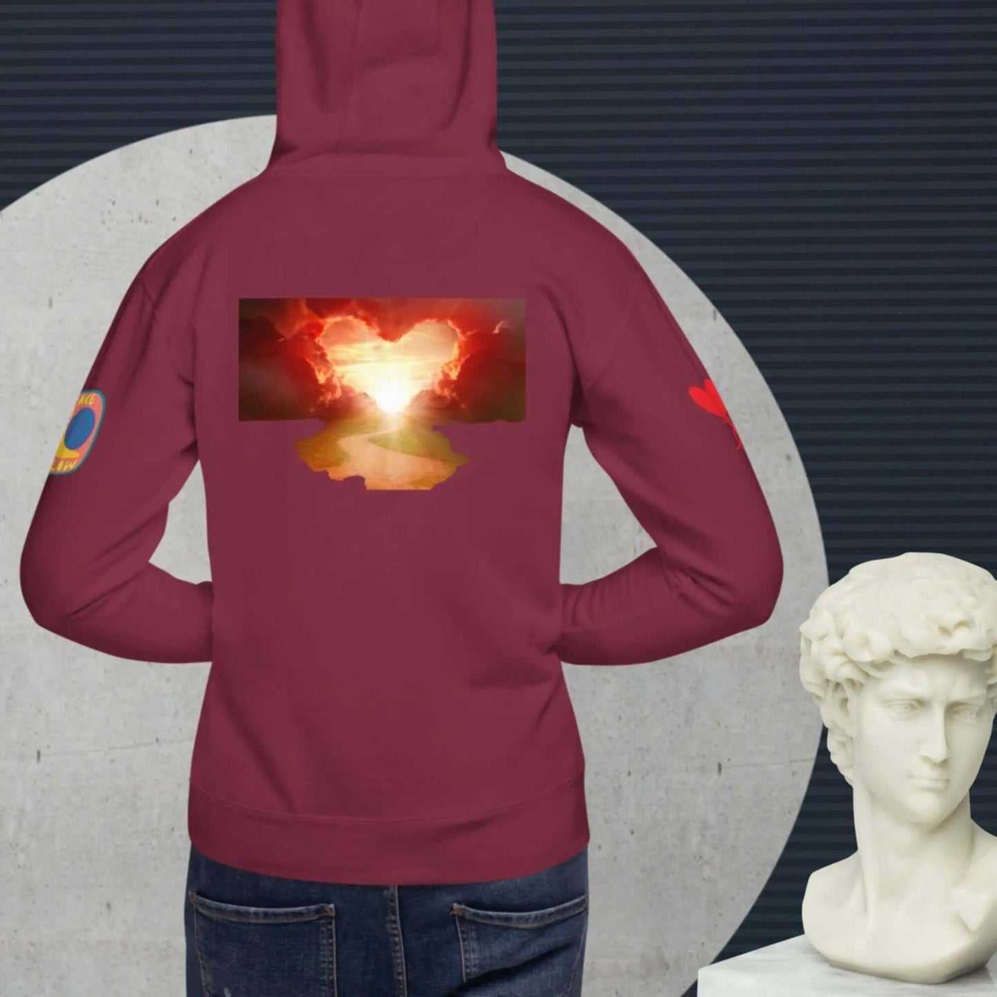 Unisex cotton hoodie for love couples is a customised hoodie made for you with an unique design with help of best print of demand suppliers to ensure better quality.