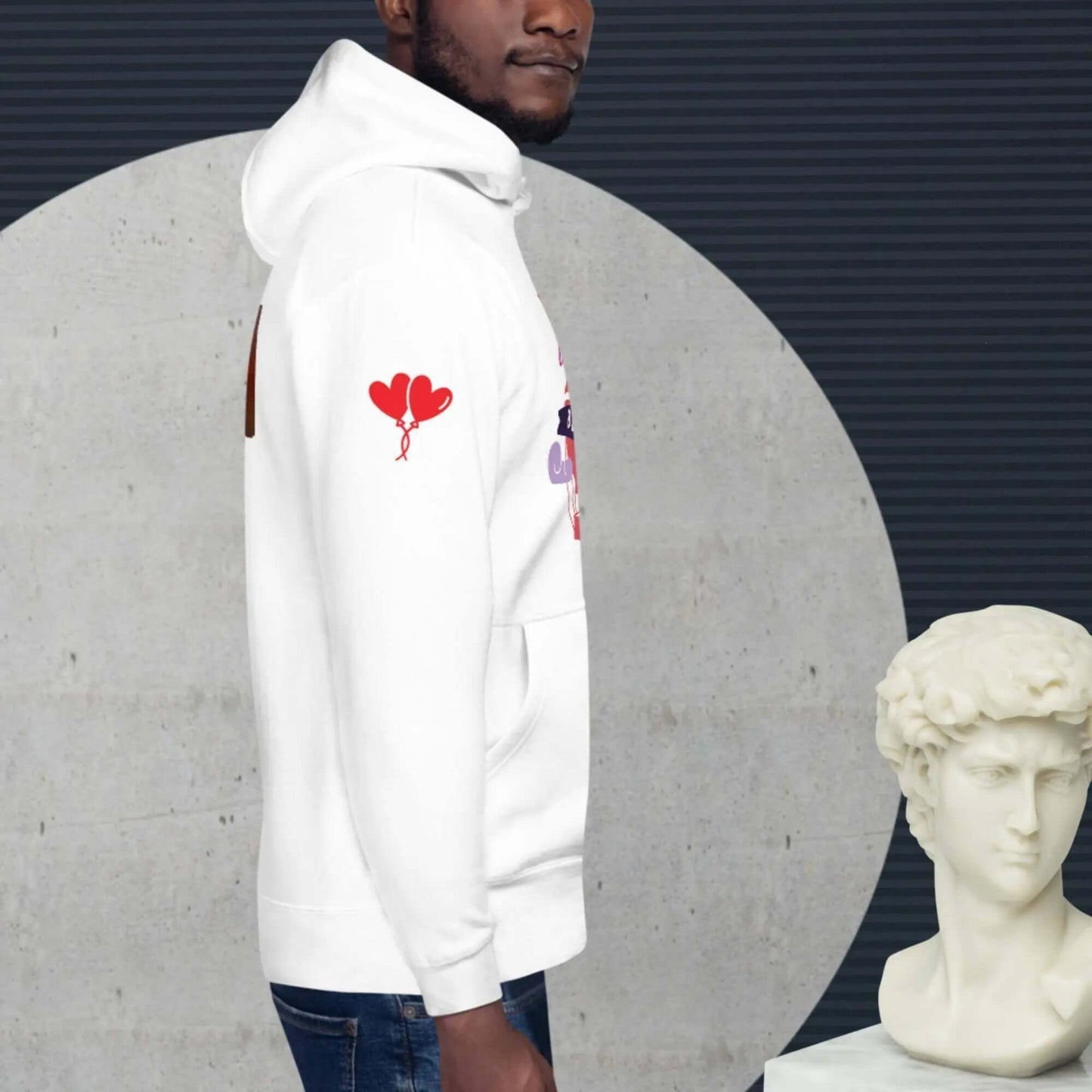 Unisex cotton hoodie for love couples is a customised hoodie made for you with an unique design with help of best print of demand suppliers to ensure better quality.